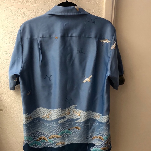 Unknown Brand Medium Polyester Button Down Aloha Shirt With Pocket - Picture 2 of 4